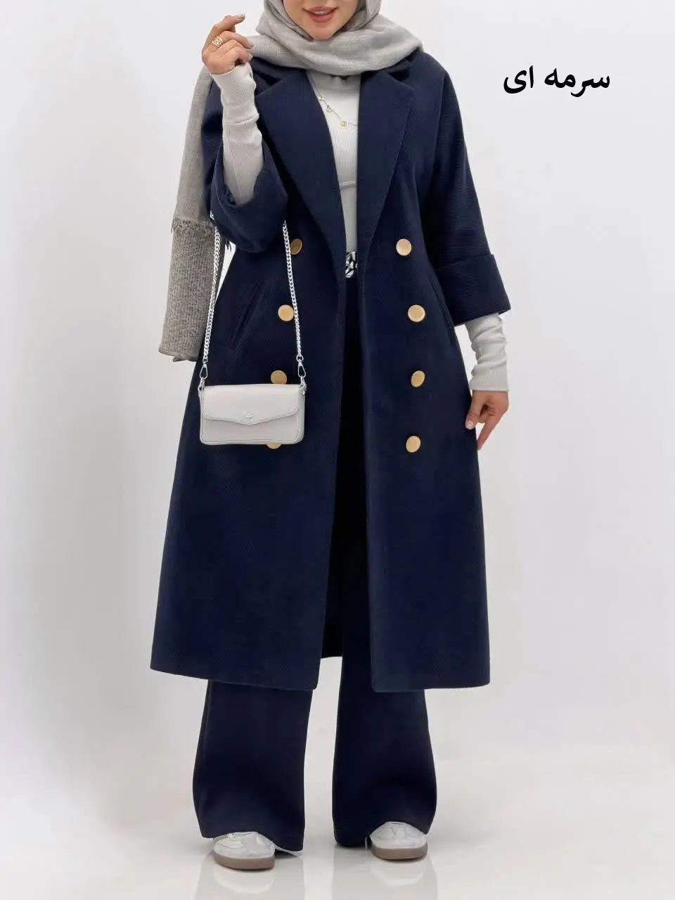 3723-پالتو فوتر نیلی